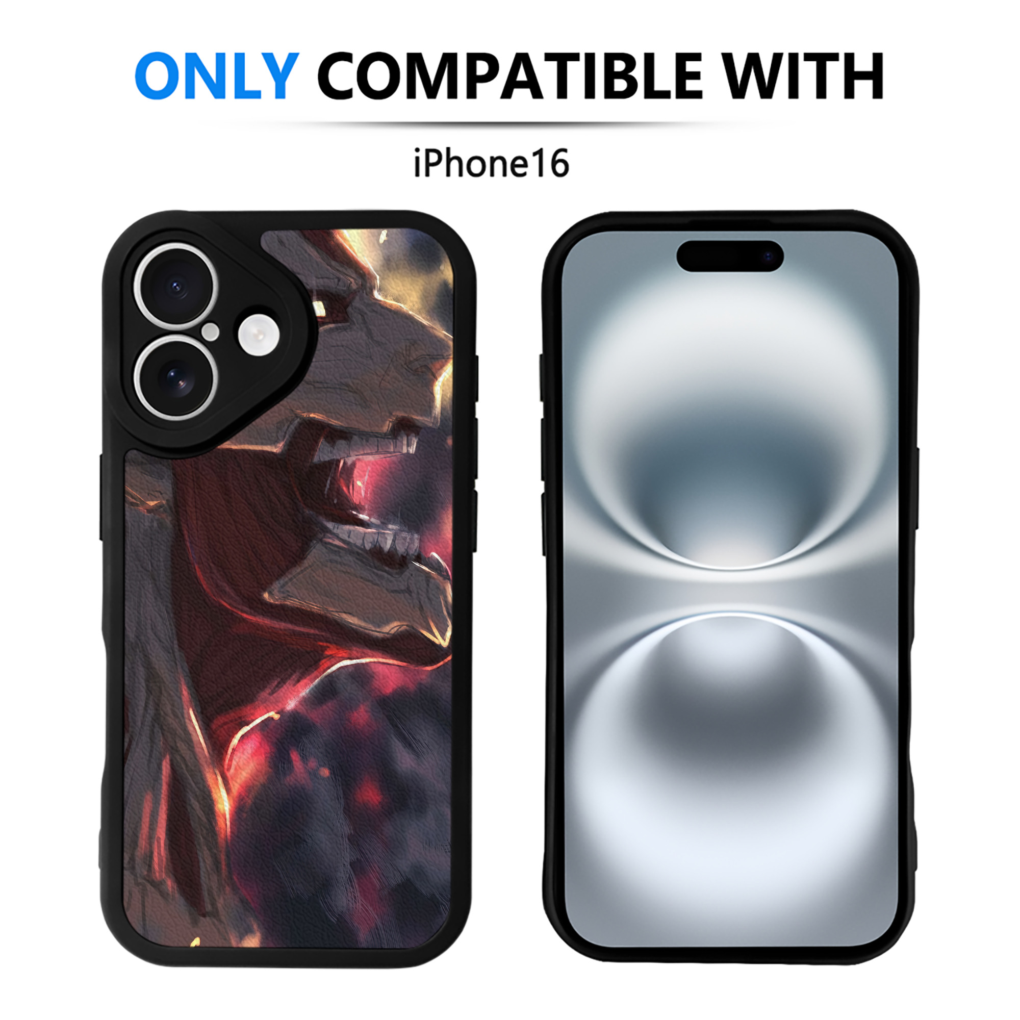 （画像用） 進撃の巨人 Attack on Titan 【iPhone 16シリーズ対応】シリコンスマホケース（レザー調） 材質：シリコン